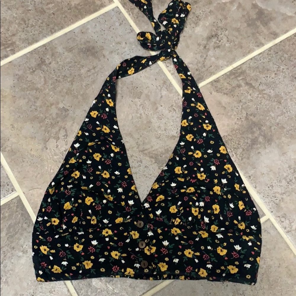 So Cute Floral Halter Crop Tank Top!!
